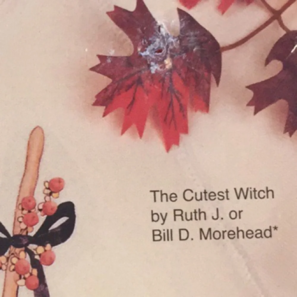 Cute Witch Halloween Trick Or Treat Iron On Vintage Appliqué - Picture 12 of 13